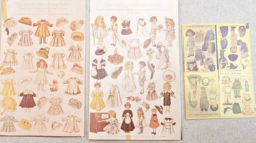 2 Lettie Land &amp; 1 Dolly Dingle Set of Paper Dolls
