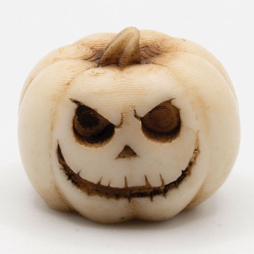 ART318 Resin Pumpkin Jack O Lantern, White