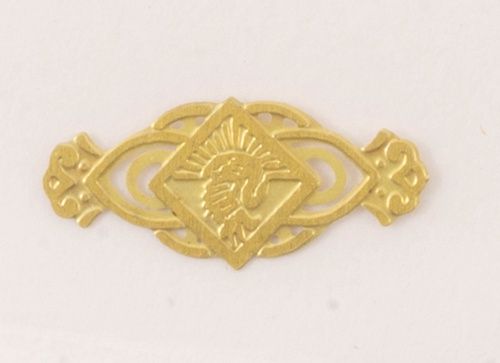 CAT17B Brass Ladies Shawl Or Lace Pin