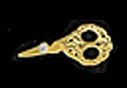CAT7A  Brass Engraved Embroidery Scissors
