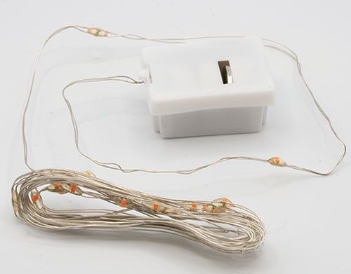 ART320 Battery Operated, LED Indoor String Lights, 3 Speed Modes, 7 Ft Long, Red