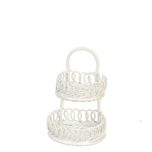 AZEIWF632 2-Tier Basket Set, White