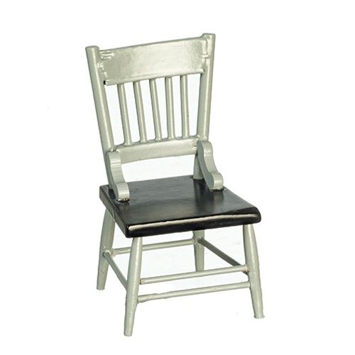 AZT2685 Rs Chair With Turned Leg, Bk/Gr