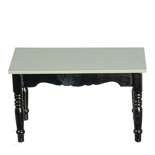 AZT2678 Rs Table With Turned Leg, Blkgrst