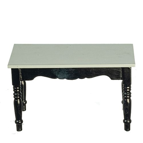 AZT2678 Rs Table With Turned Leg, Blkgrst
