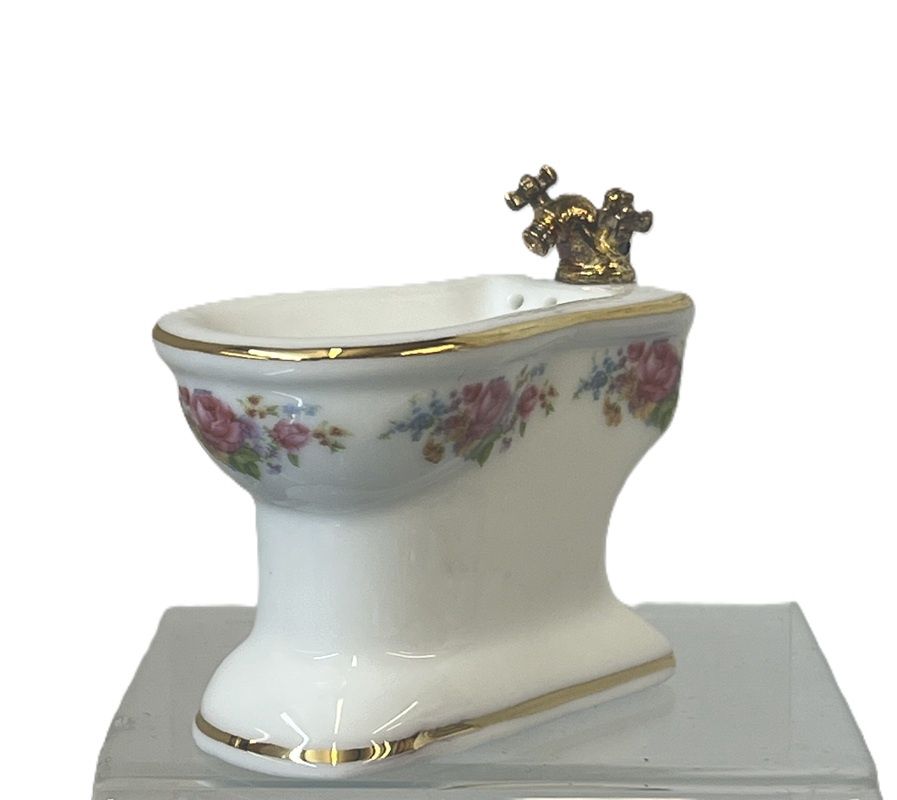 Reutter Porzellan Miniature Bidet Dresden Rose
