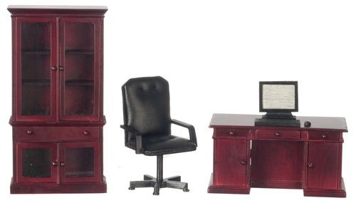 DESK SET/4/MAHOGANY