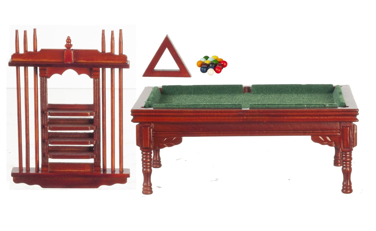 Mahogany Pool Table Set