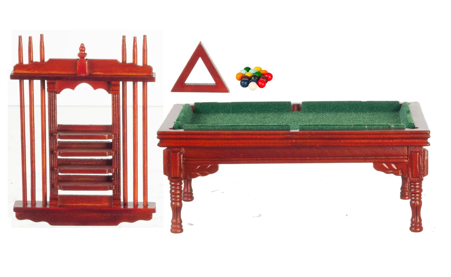 Mahogany Pool Table Set