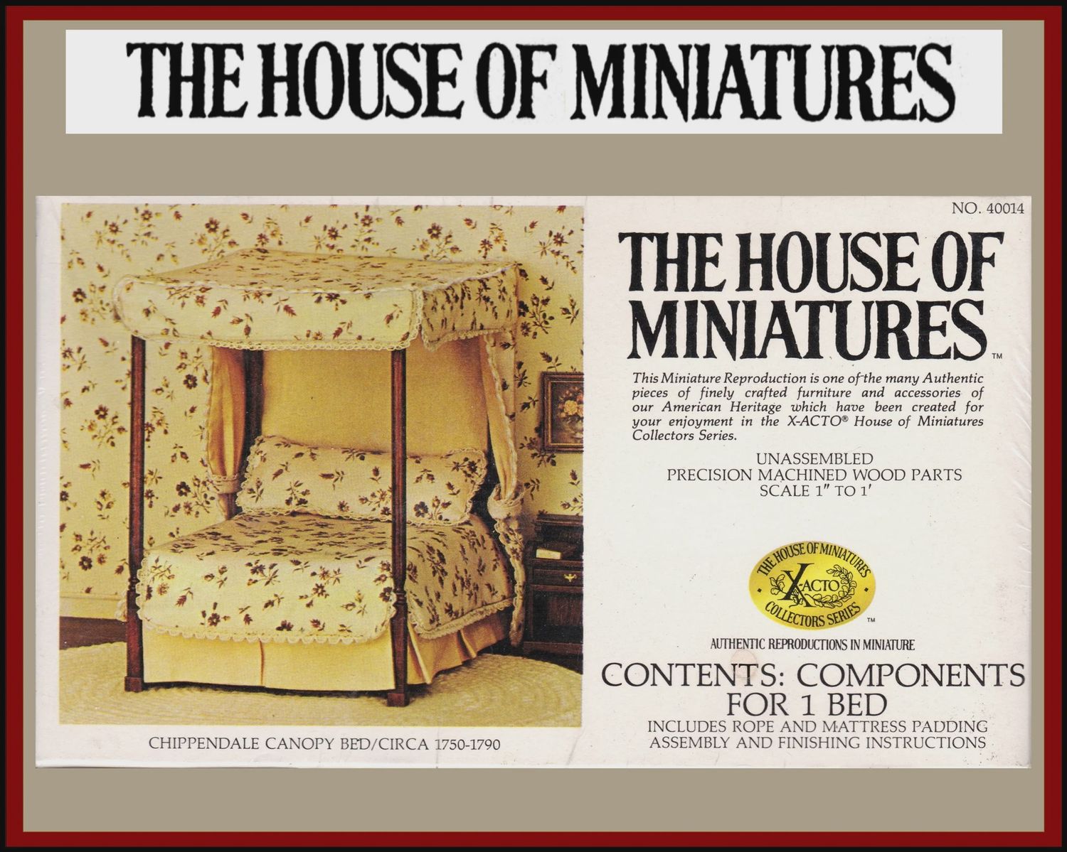 Chippendale Canopy Bed XActo kit