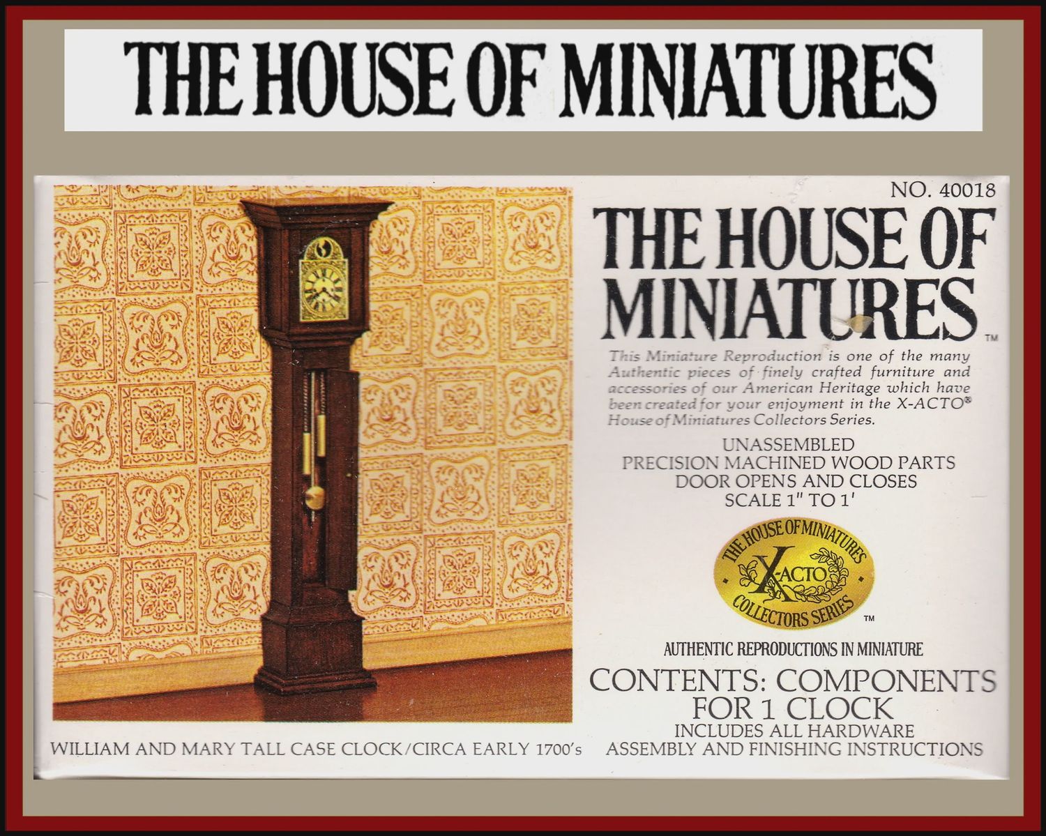 William &amp; Mary Tall Case Clock XActo