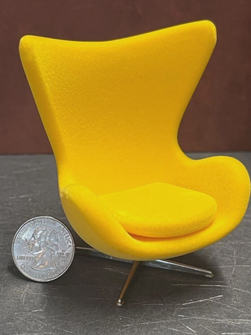Dollhouse Miniature Mid Century Modern Egg Chair
