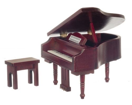 AZT5839 Piano with Bench, Mahogany