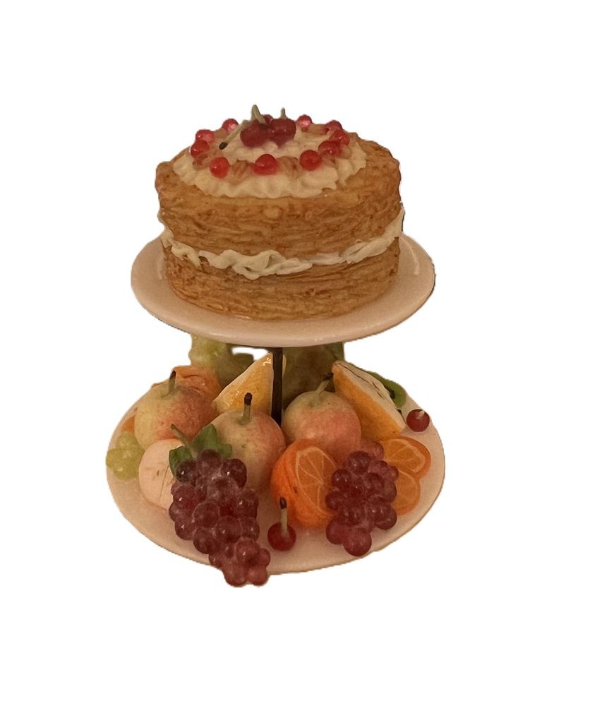 Strawberry Cake on Tiered Server