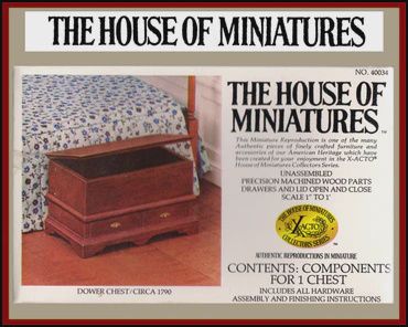 House of Miniatures Furniture Kit #40034 X-Acto Dower Chest