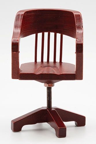 Swivel Desk Chair, Mahogany
