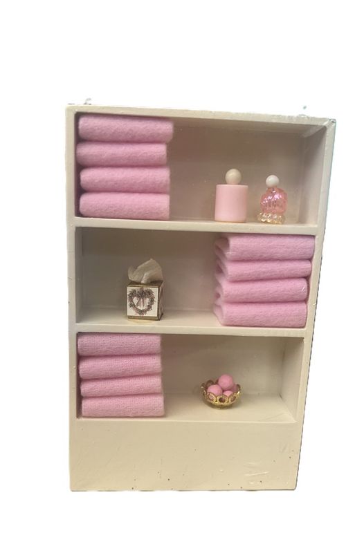 Bathroom Furniture Shelf Unit Pink Towels &amp; Accessories
