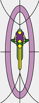 Sim. Stained Glass Fits Cla76002/Hw6002