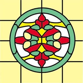 Sim. Stained Glass Fits Cla75052/Hw5052 two