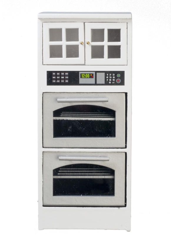 Double Oven with White Wall Cabinet
