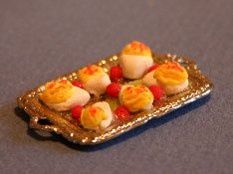 Deviled Eggs on Silver Tray