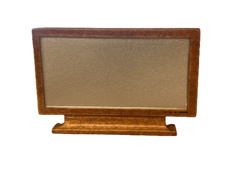 Wide Screen TV in walnut casing