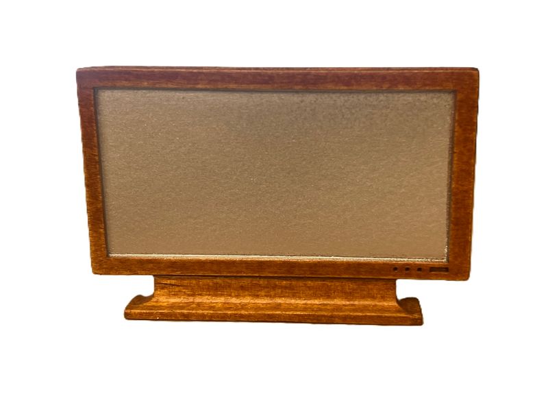 Wide Screen TV in walnut casing