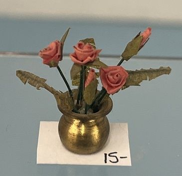 Roses in Brass Pot