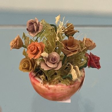Roses in Clay Bowl