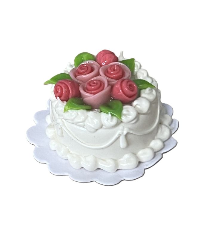 Vanilla Cake with roses