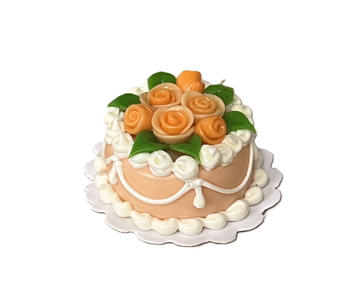 Orange Cake with orange roses