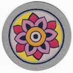 ORD1006 Whimsical Flower Medallion Rug 3.25"