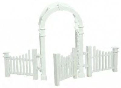 Arbor with Gate and Fence