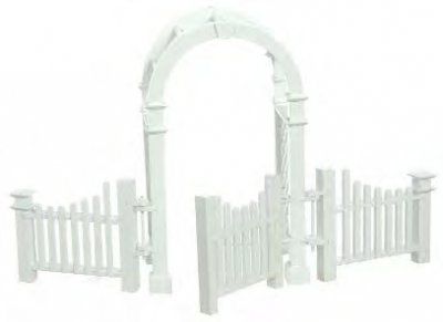 Arbor with Gate and Fence