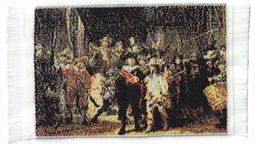 ORD1010 Vintage Party Scene Tapestry Rug 2" x 3"