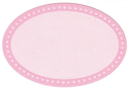 ORD1015 Soft Pink Oval Rug 5.25" x 3.3.75"