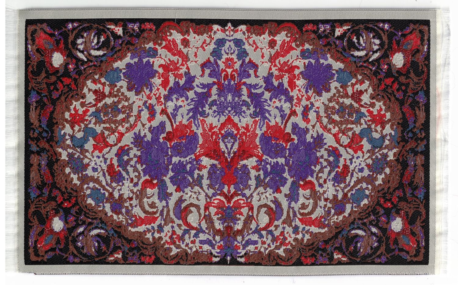 ORD1016 Jewel-Tone Floral Statement Rug 6" x 8"