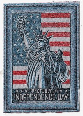 ORD1028 Statue of Liberty Patriotic Rug 4.5" x 3"