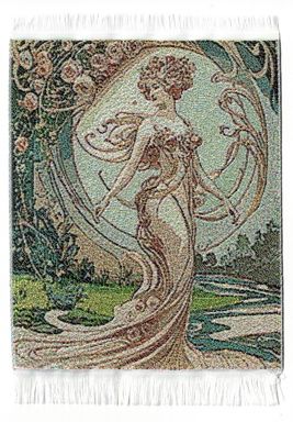 ORD1030 Art Nouveau Lady Rug 4.5" x 3"