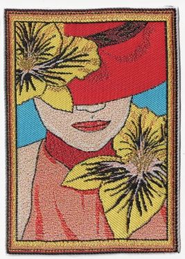 ORD1029 Lady in Red Fashion Rug 4.5" x 3"