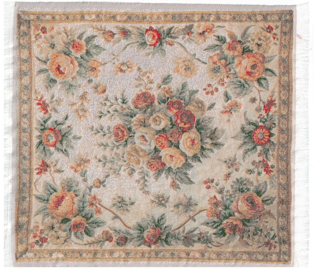ORD1039 Romantic Rose Garden Rug 7.75" x 7.75"