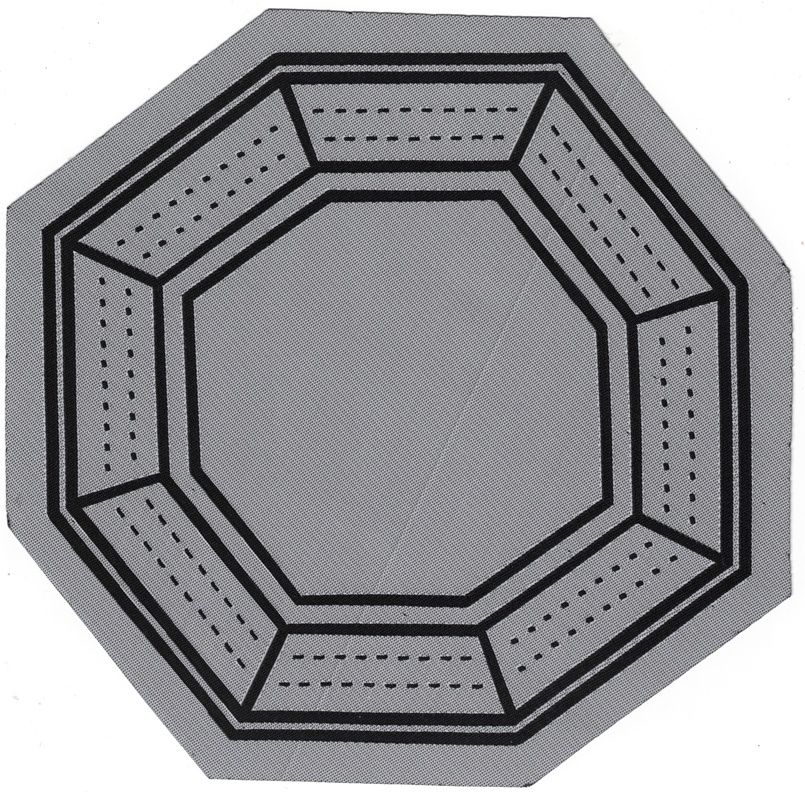ORD1042 Reversible Octagon Geometric Rug 6.75"