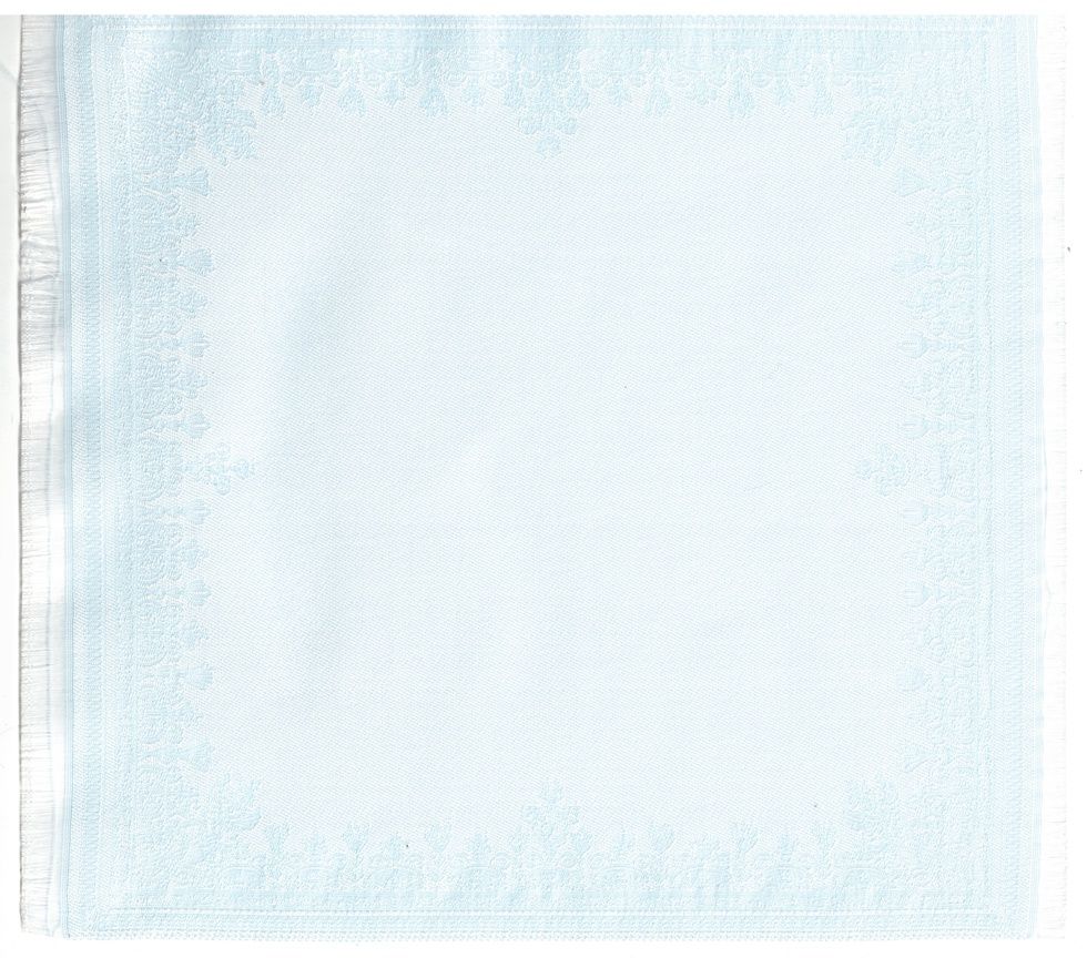 ORD1052 Reversible Pale Blue Border Rug 7.75" x 8"