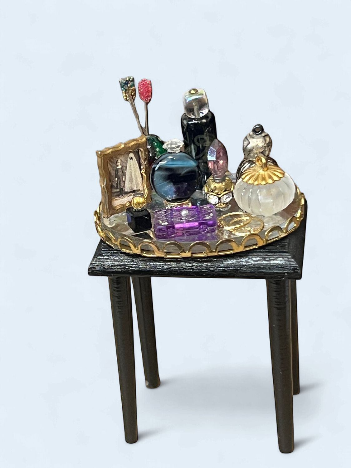 Gothic Perfume Tray on Table