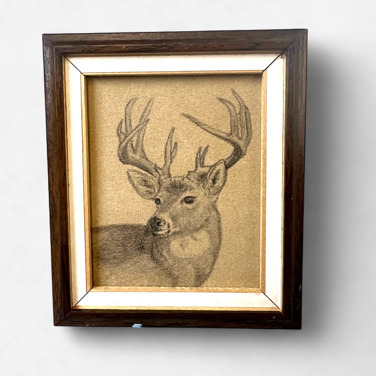 RDM1018 Framed Deer Portrait 3.25" x 3.5"