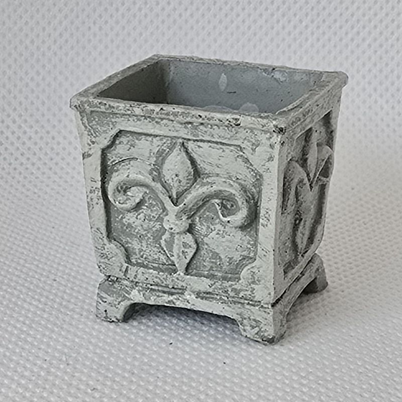 GT16489a Square Fleur-De-Lis Planter