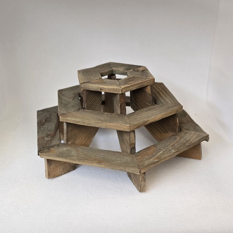 MC2001 Rustic Hexagonal Plant Stand