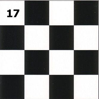 WN17 3/4" Square Tile Floor, Blk/Wh