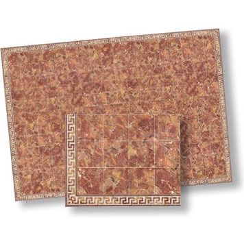 WM34739 1"SQ Faux Red Tile Floor