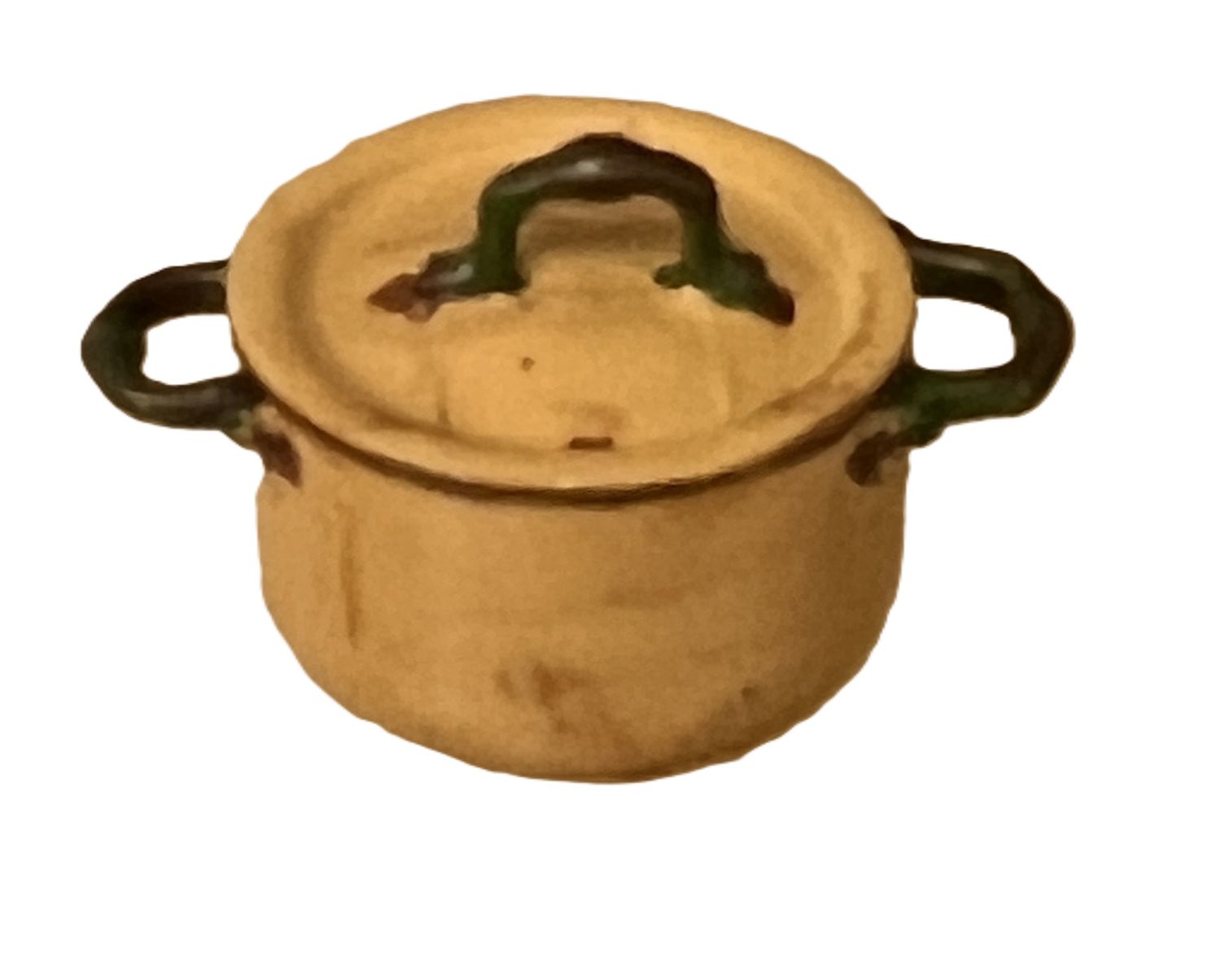 Gold  Enameled Saucepot